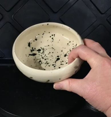 Small Black and Cream Bowl