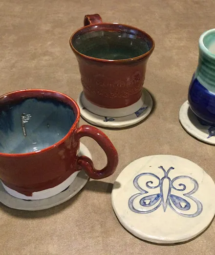 handmade pottery mugs